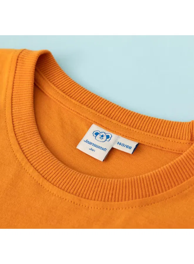 Футболка с принтом кармана, хлопковая, Jeanswest, желтый — фото 4
