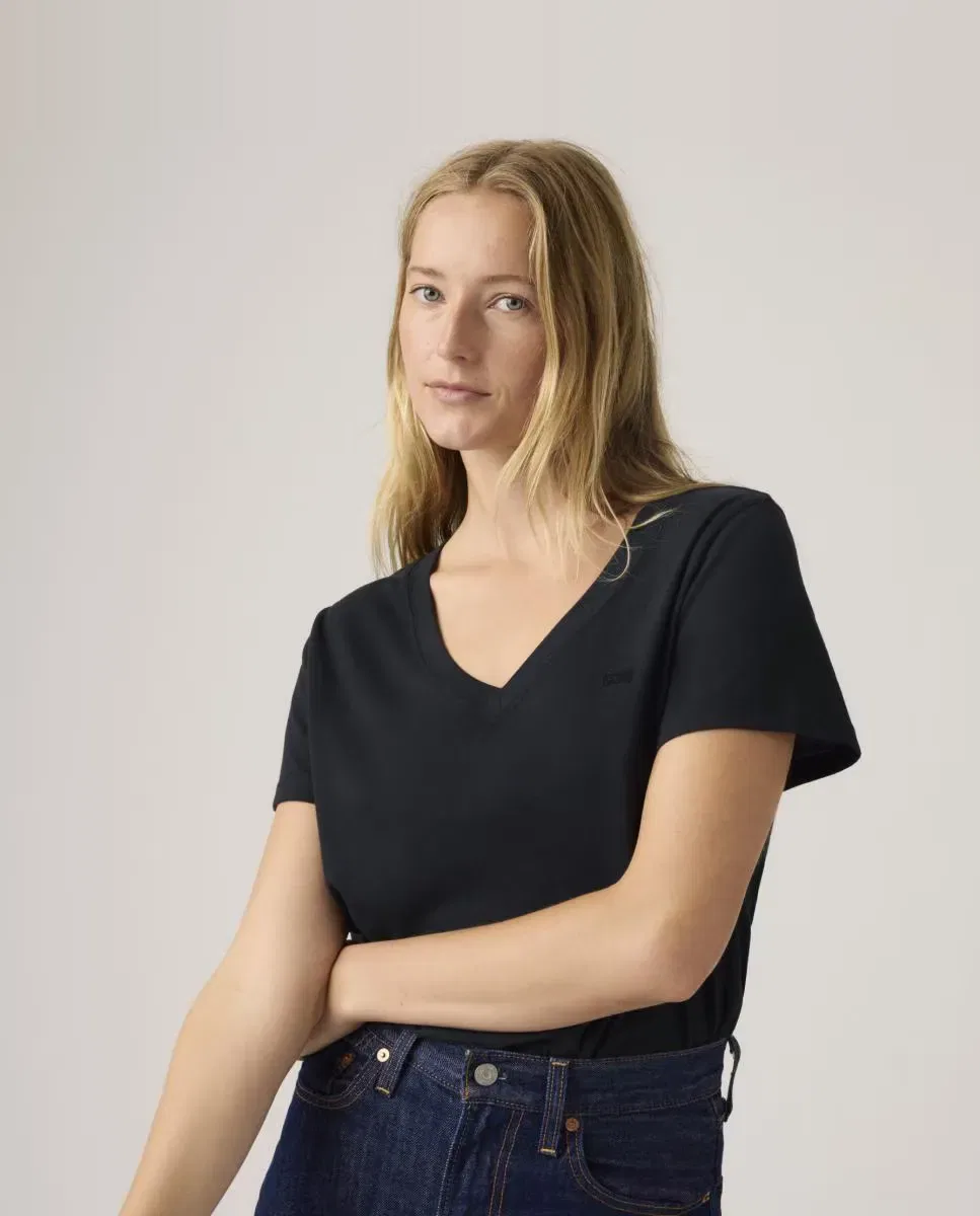 Женская футболка с коротким рукавом с логотипом Levi's, Черный — фото 4