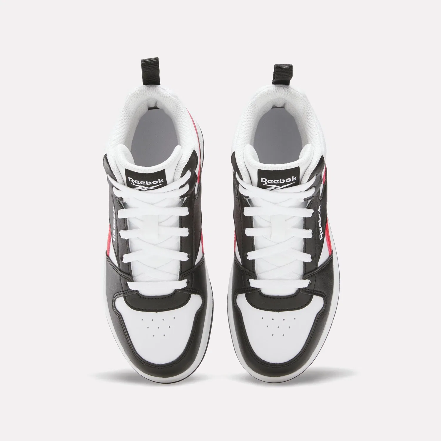 Детские кроссовки на шнуровке Reebok Classic, White/Black/Red — фото 3