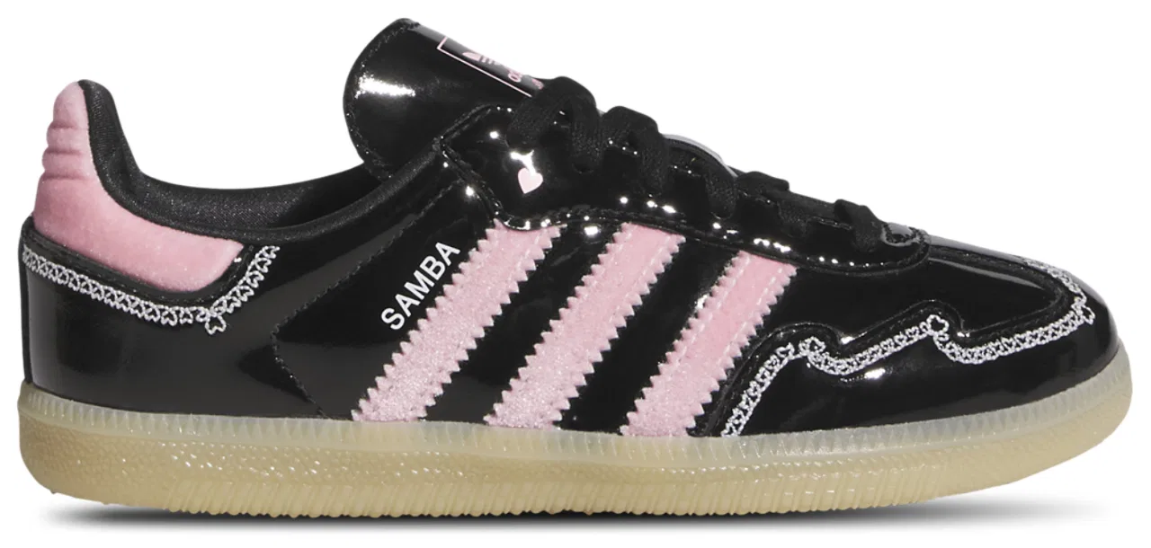 Кроссовки для девочек Samba Adidas, розовый/черный