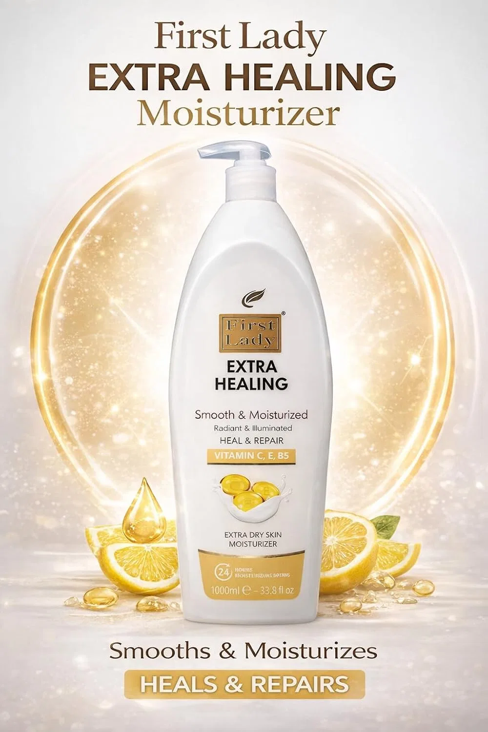 Лосьон для тела и рук First Lady Extra Healing, 1000 мл, Shea Butter — фото 2