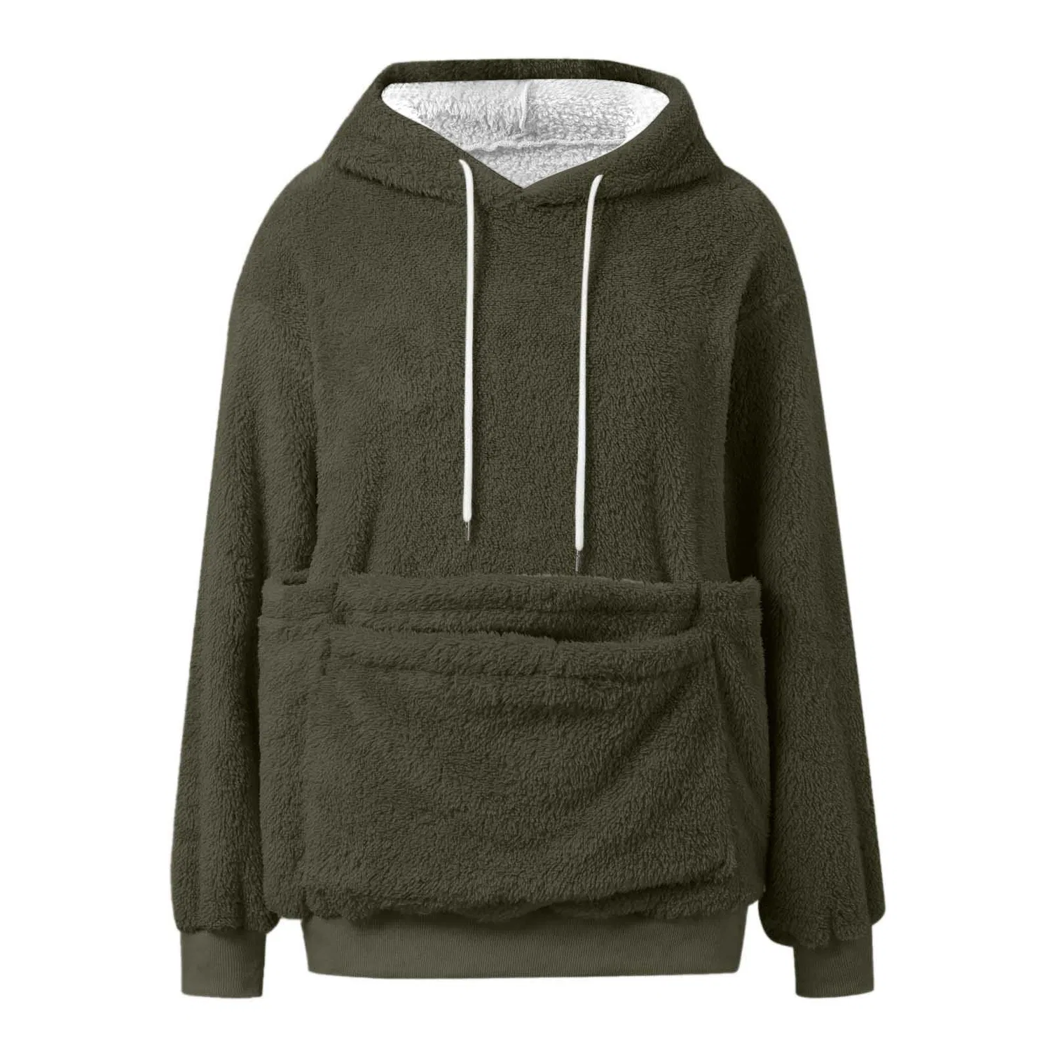 Женский худи с карманом-кенгуру Cat Hoodie, z41 green — фото 3