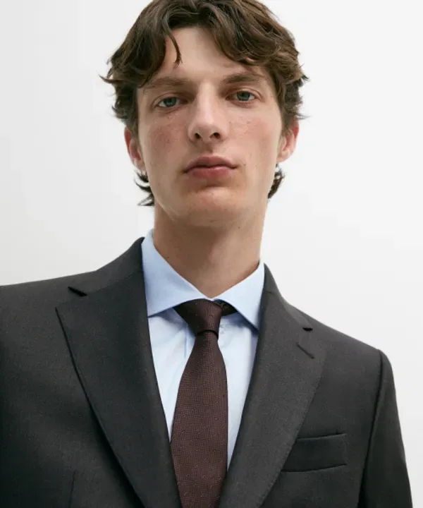 Костюмный блейзер из шерсти кул, Massimo Dutti — фото 4