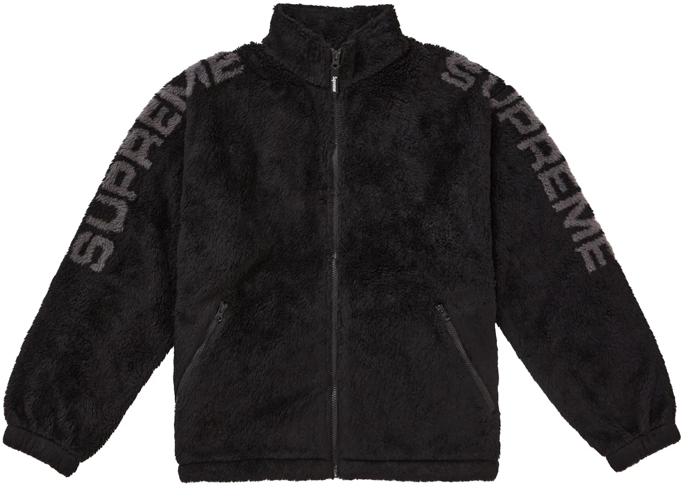Мужская куртка-флис с принтом Supreme Shoulder Logo, Black
