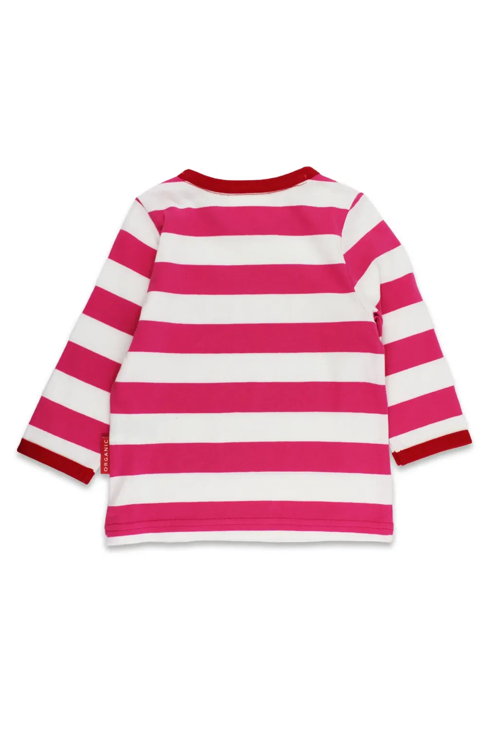 Детская футболка с длинным рукавом Stripe Sister Applique Toby Tiger, Pink — фото 3