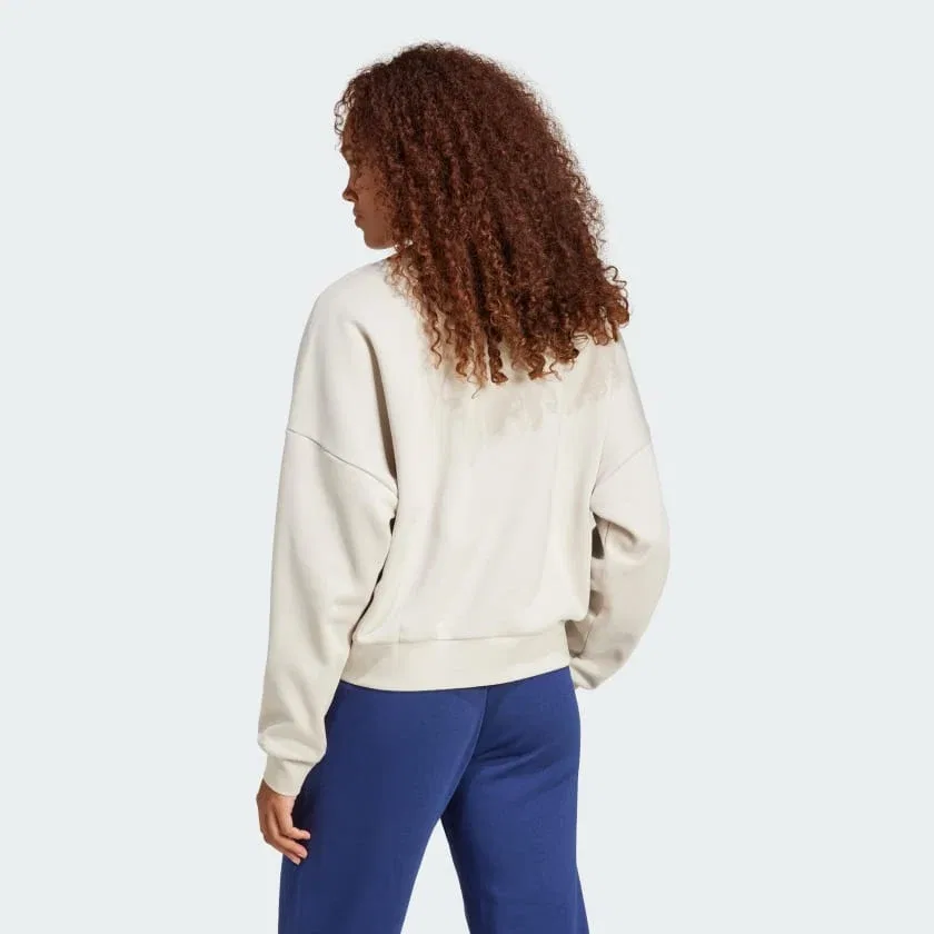 Женский свитшот adidas Essentials Small Logo Feelcozy, Glow Blue / White — фото 2