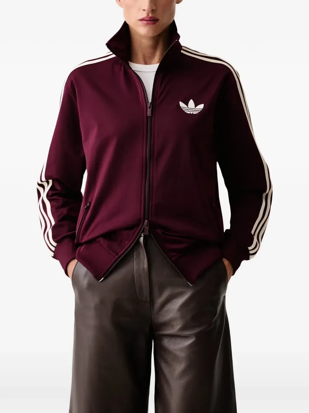 Спортивная куртка Firebird с вышитым логотипом adidas, красный