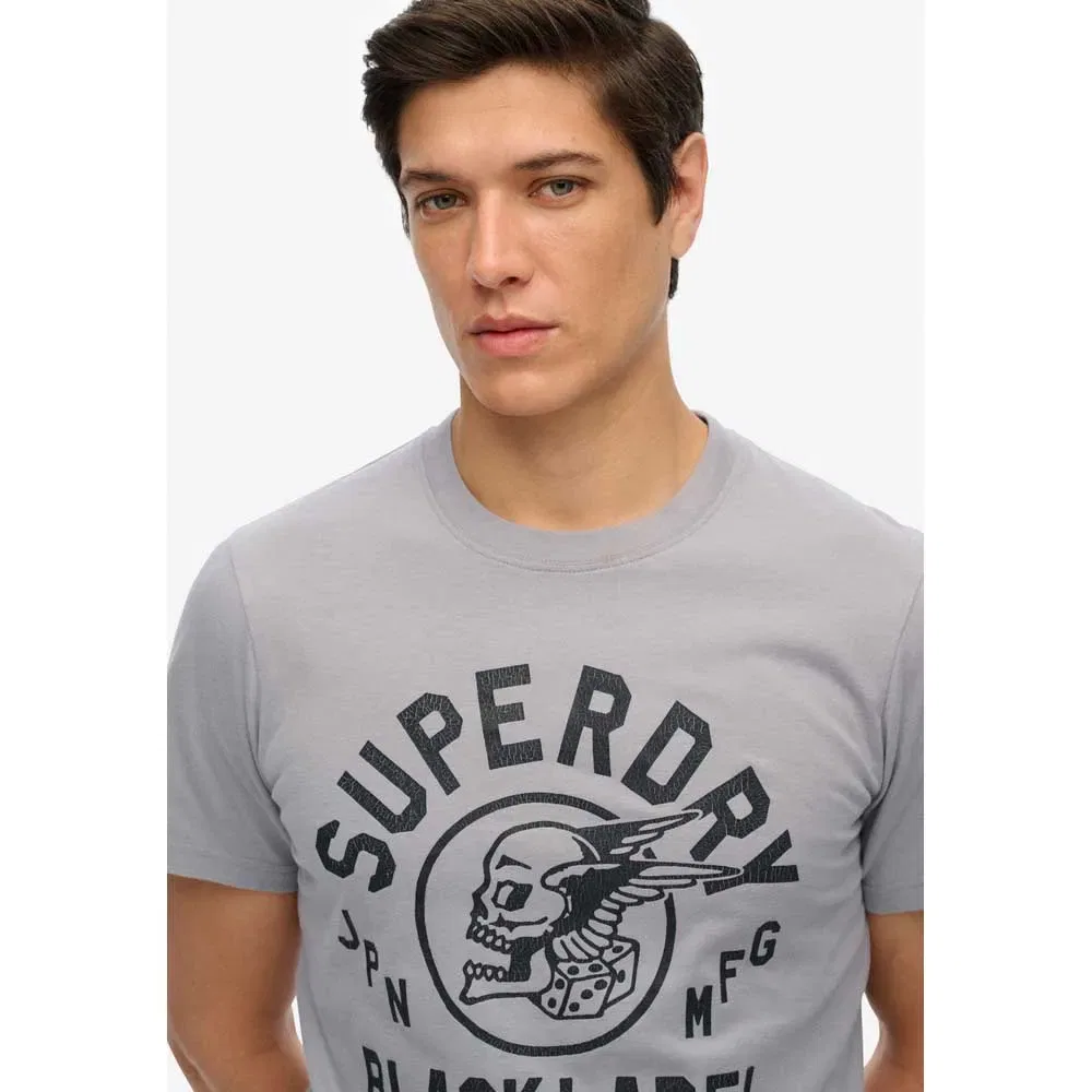 Футболка с коротким рукавом Black Label Superdry, серый — фото 4
