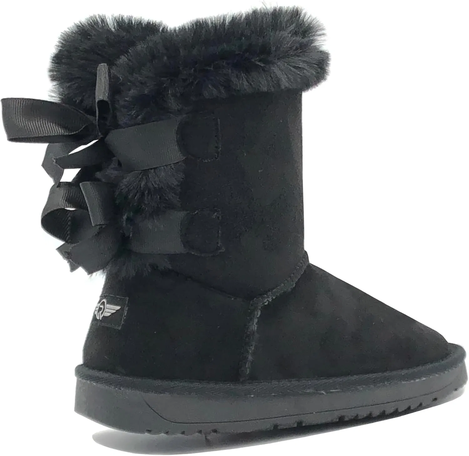 Детские зимние ботинки с искусственным мехом REDVOLUTION New Kids Classic Snow Boots Faux Fur Midcalf Outdoor Boots, Black — фото 3