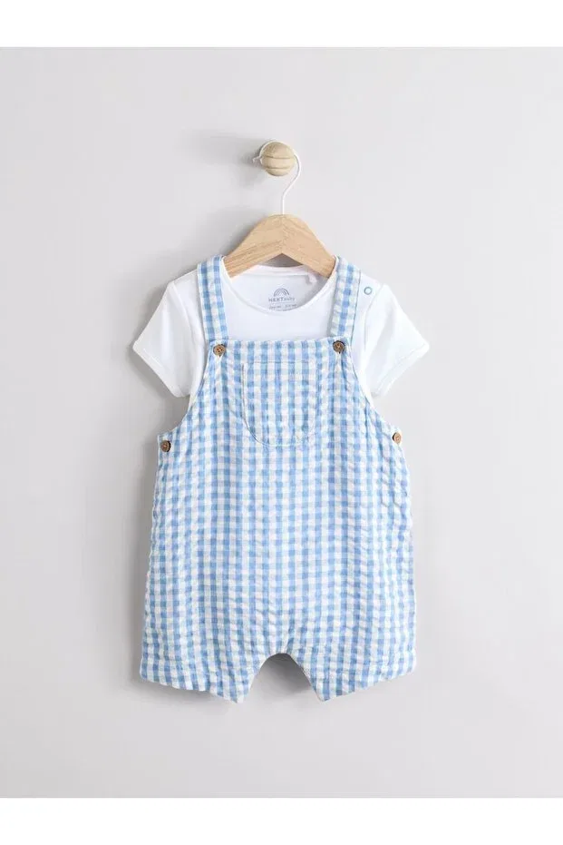 Детский комбинезон-боди хлопковый с полоской Next Baby, Blue