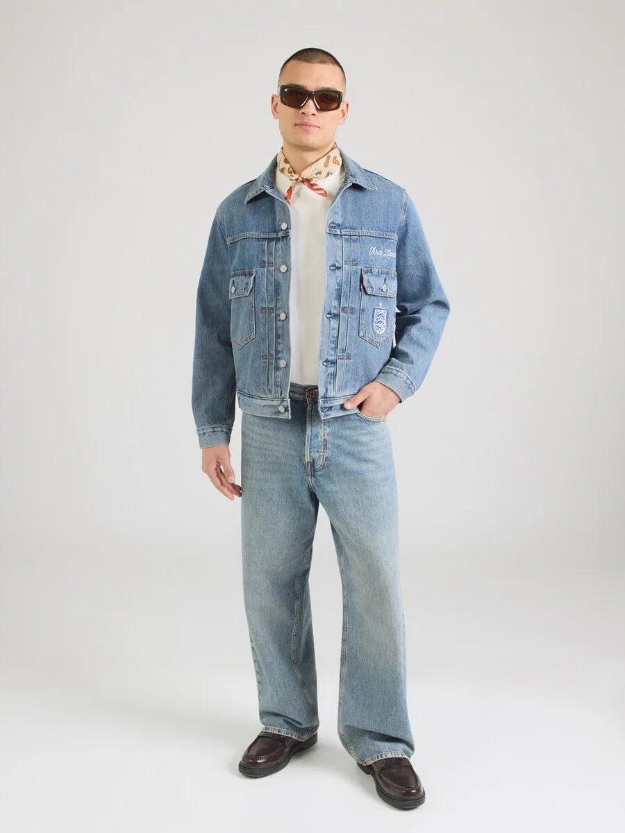 Куртка LEVI'S Between-Season Jacket 'England Football Type II' из синего денима — фото 4