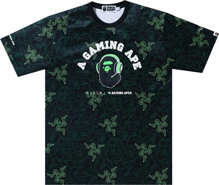 

Футболка BAPE x Razer Neon Camo Team Tee 'Green', зеленый