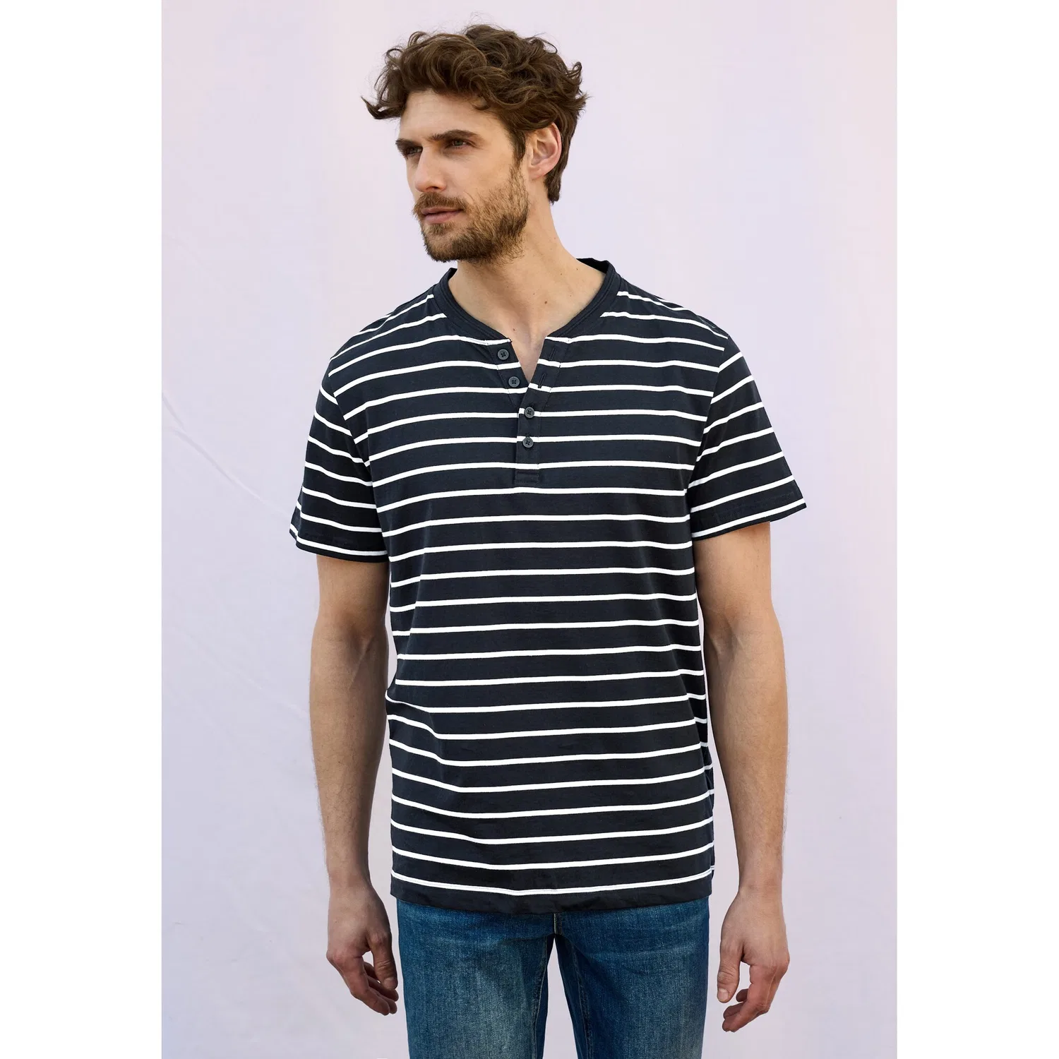 Детская футболка-поло в полоску STREET ONE MEN, Dark Ink Blue