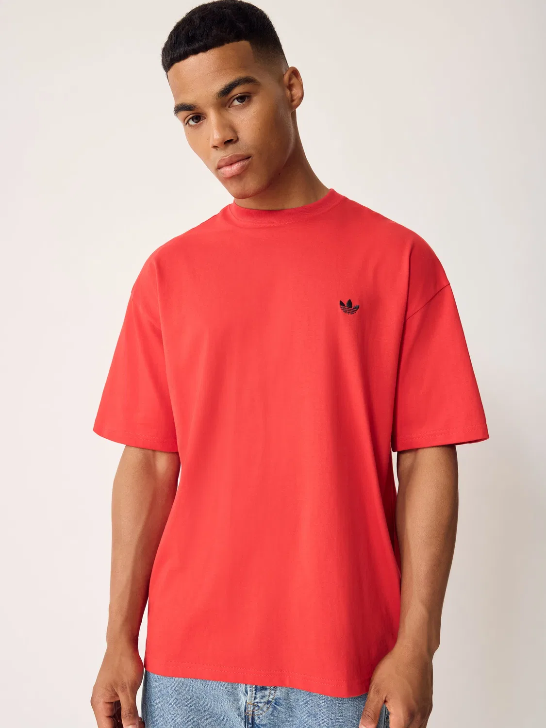 Футболка свободная Trefoil Essentials, adidas Originals, красный