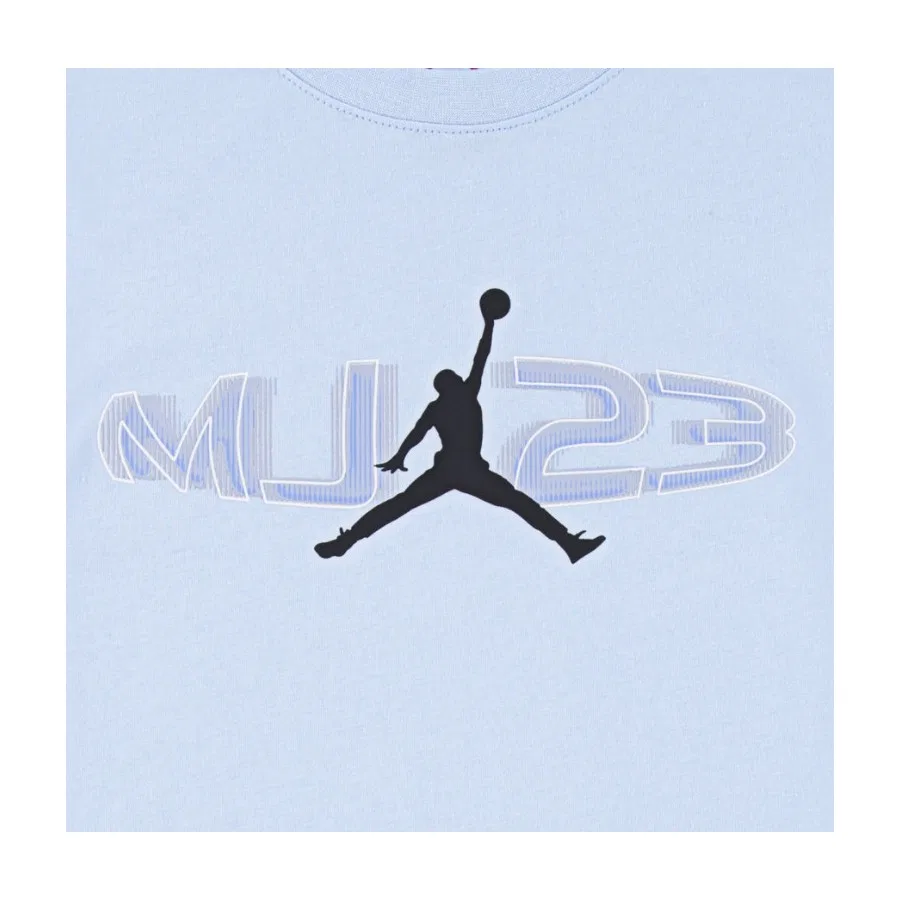 Детская футболка с принтом Jordan Jdb Mj 23 Ss Tee Nike, Светло-синий — фото 2