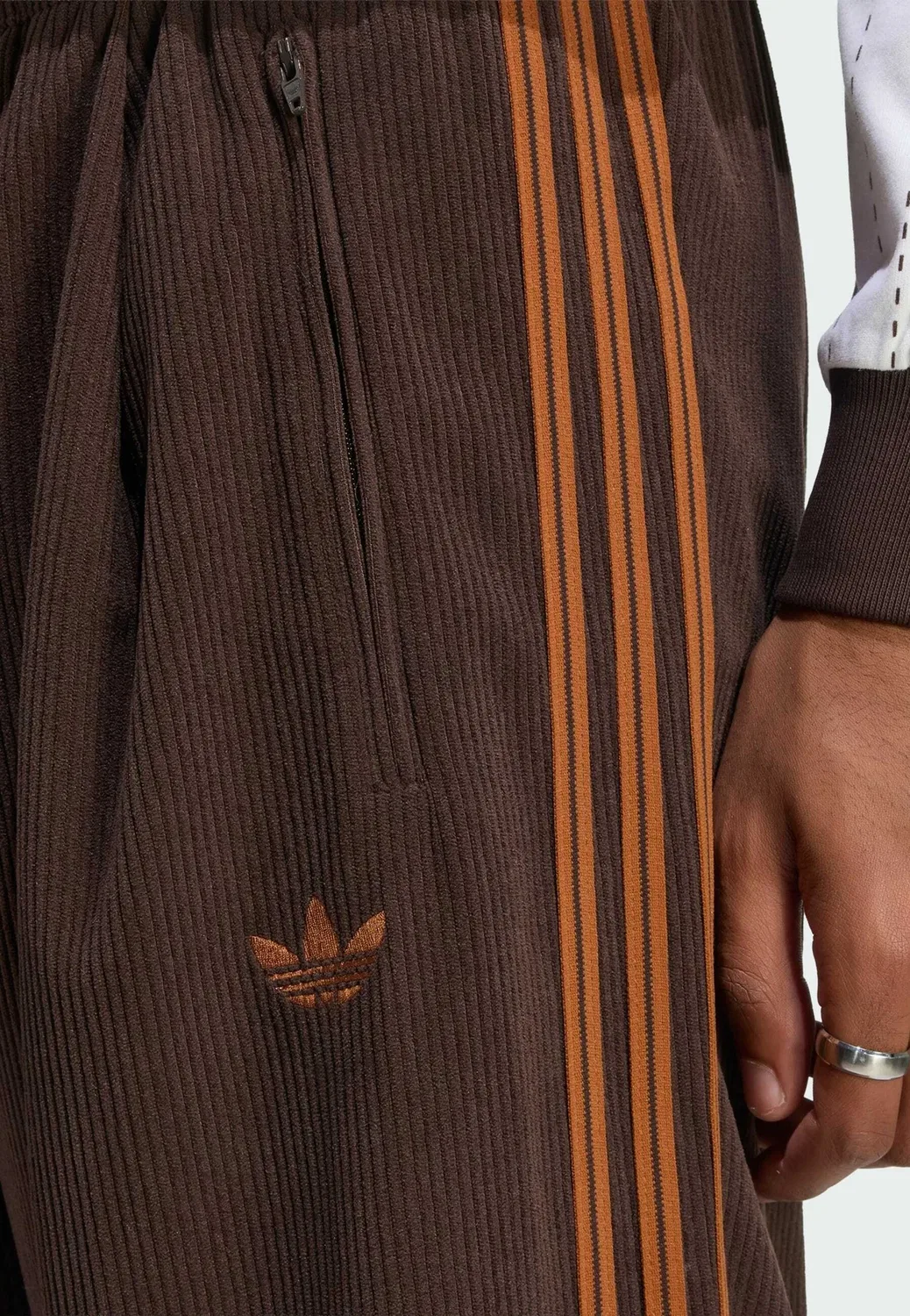 Вельветовые спортивные брюки Firebird - спортивные брюки Adidas Originals, Aurora Coffee — фото 3