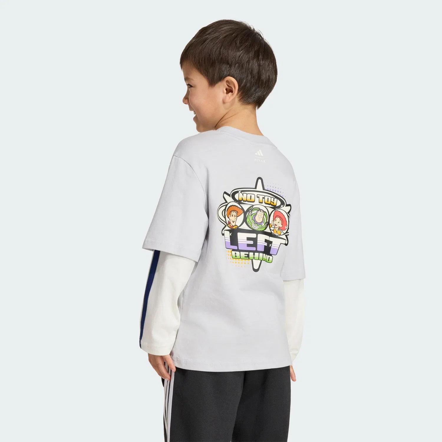 Детская футболка с принтом Toy Story Adidas, Grau / Cremefarben — фото 3