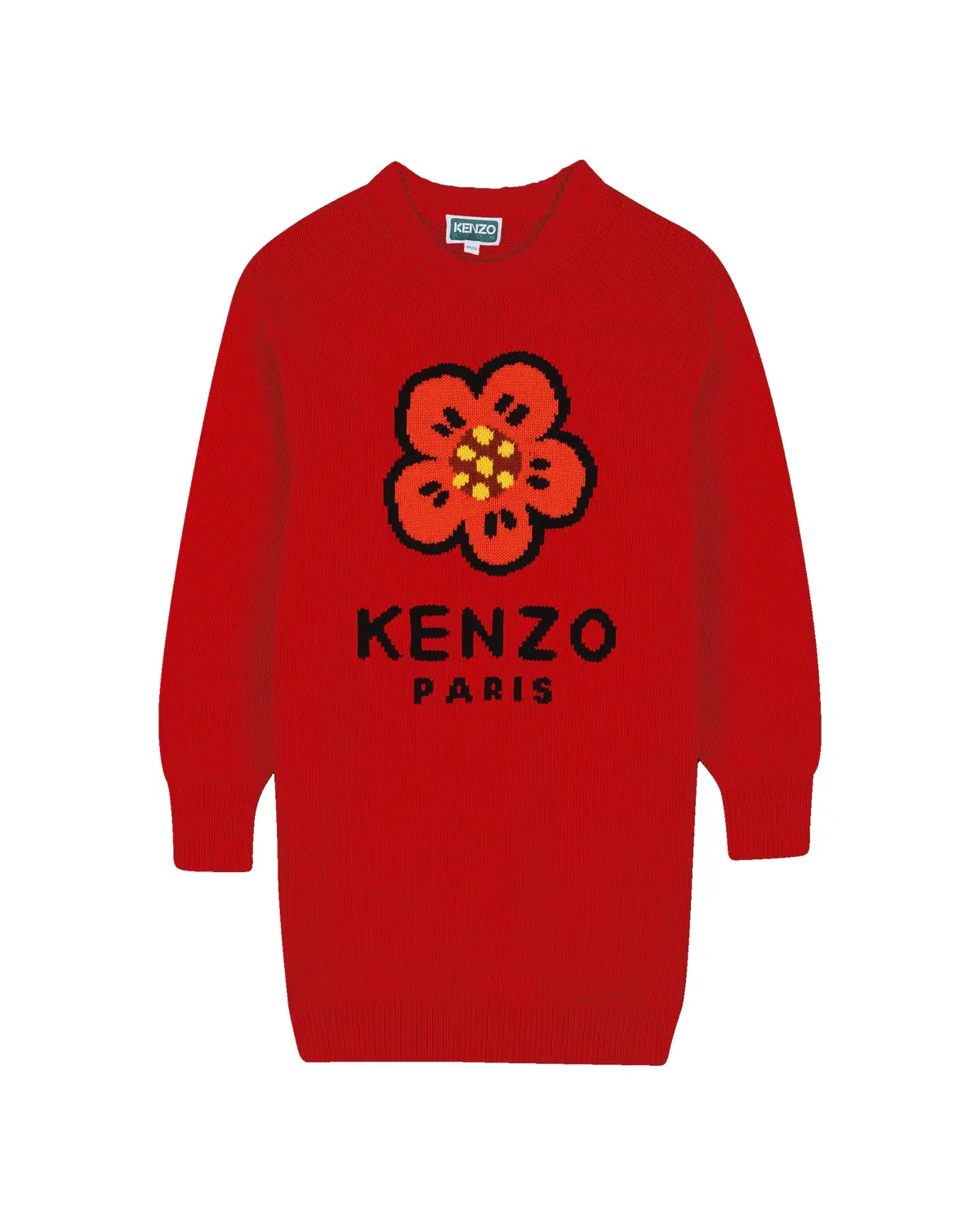 Детское платье для девочек с принтом Kenzo Kids, Rojo