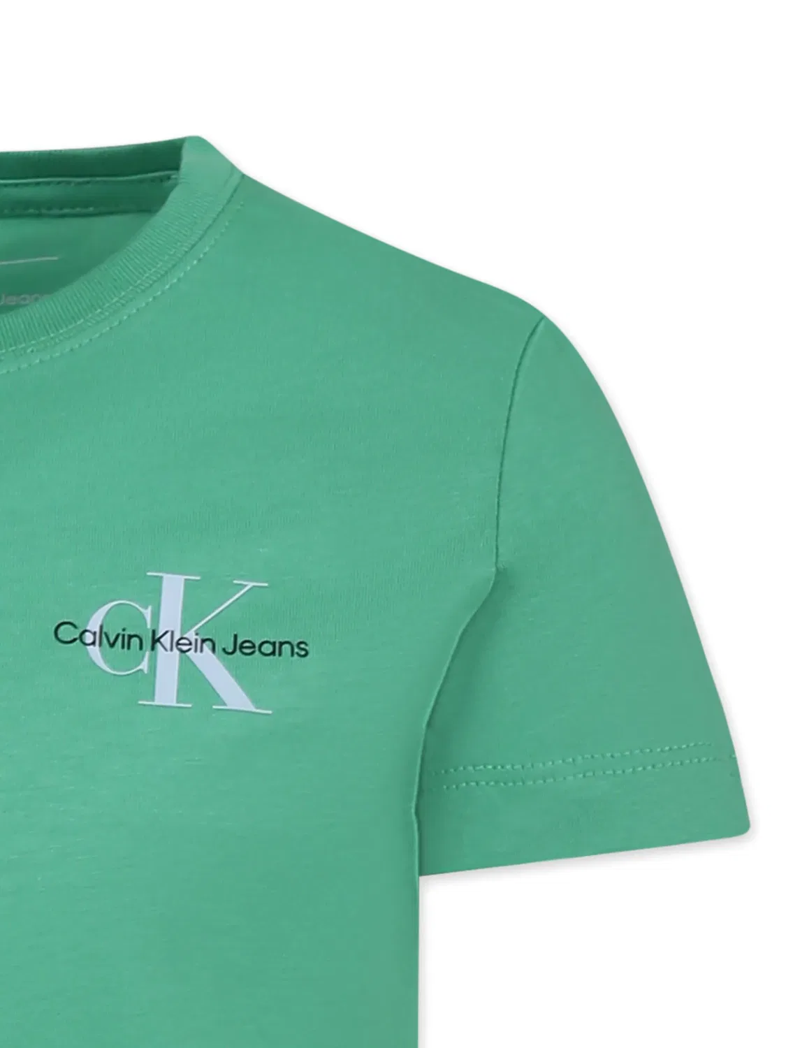 Calvin Klein Футболка хлопковая зеленая — фото 3