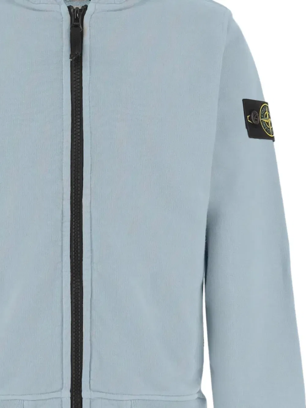 Толстовка на молнии с нашивкой-логотипом Stone Island Junior, синий — фото 3