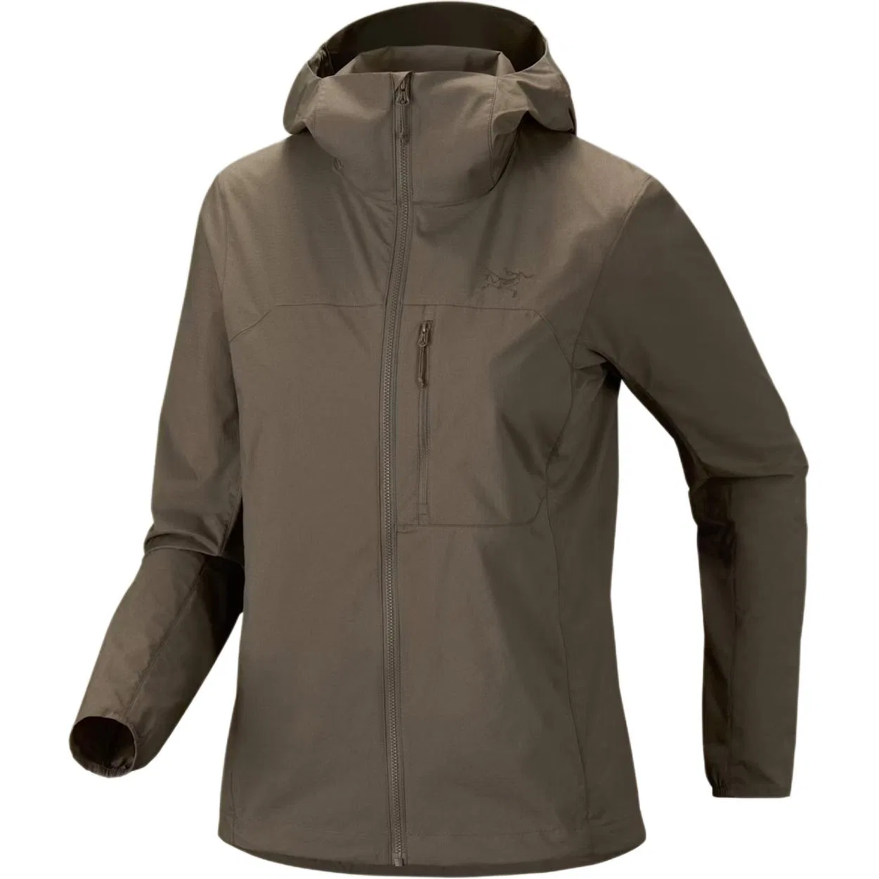 Женская ветрозащитная куртка с капюшоном Arcteryx, Misty Shadow Brown/Mongoose