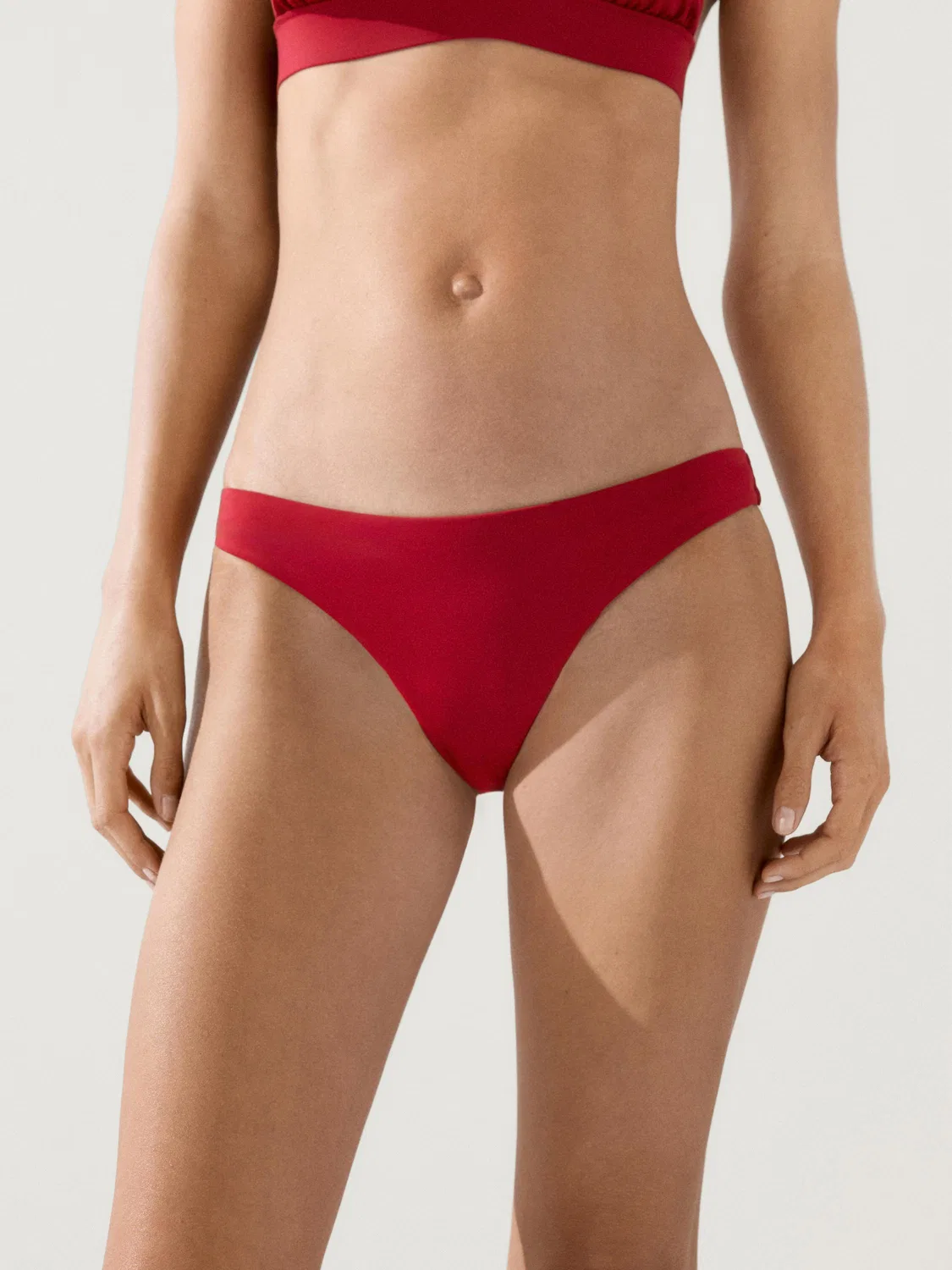 Плавки Massimo Dutti, бикини, для плавания, красный — фото 3