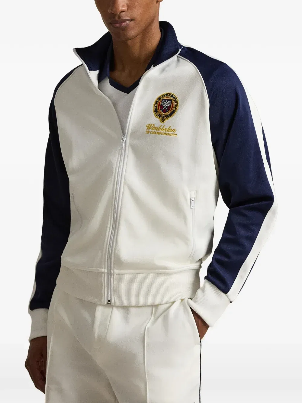 Спортивная толстовка с нашивкой Polo Ralph Lauren, бежевый — фото 3