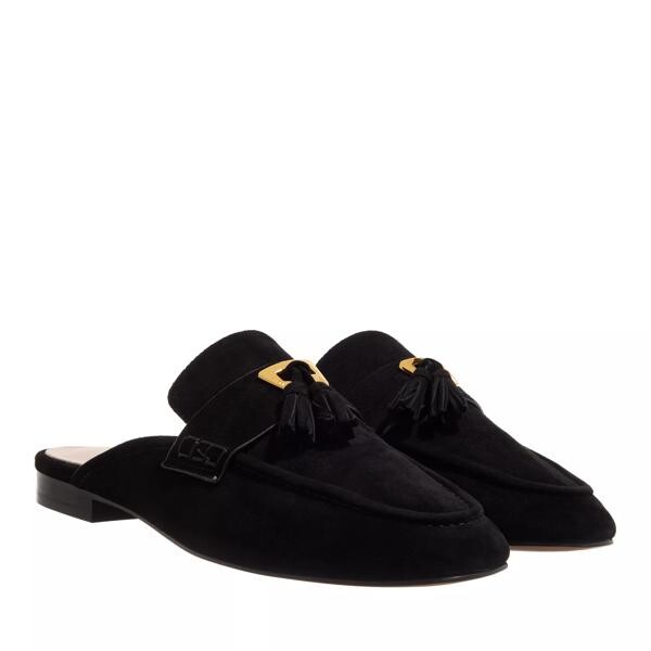 

Туфли loafer open back suede leather Coccinelle, черный