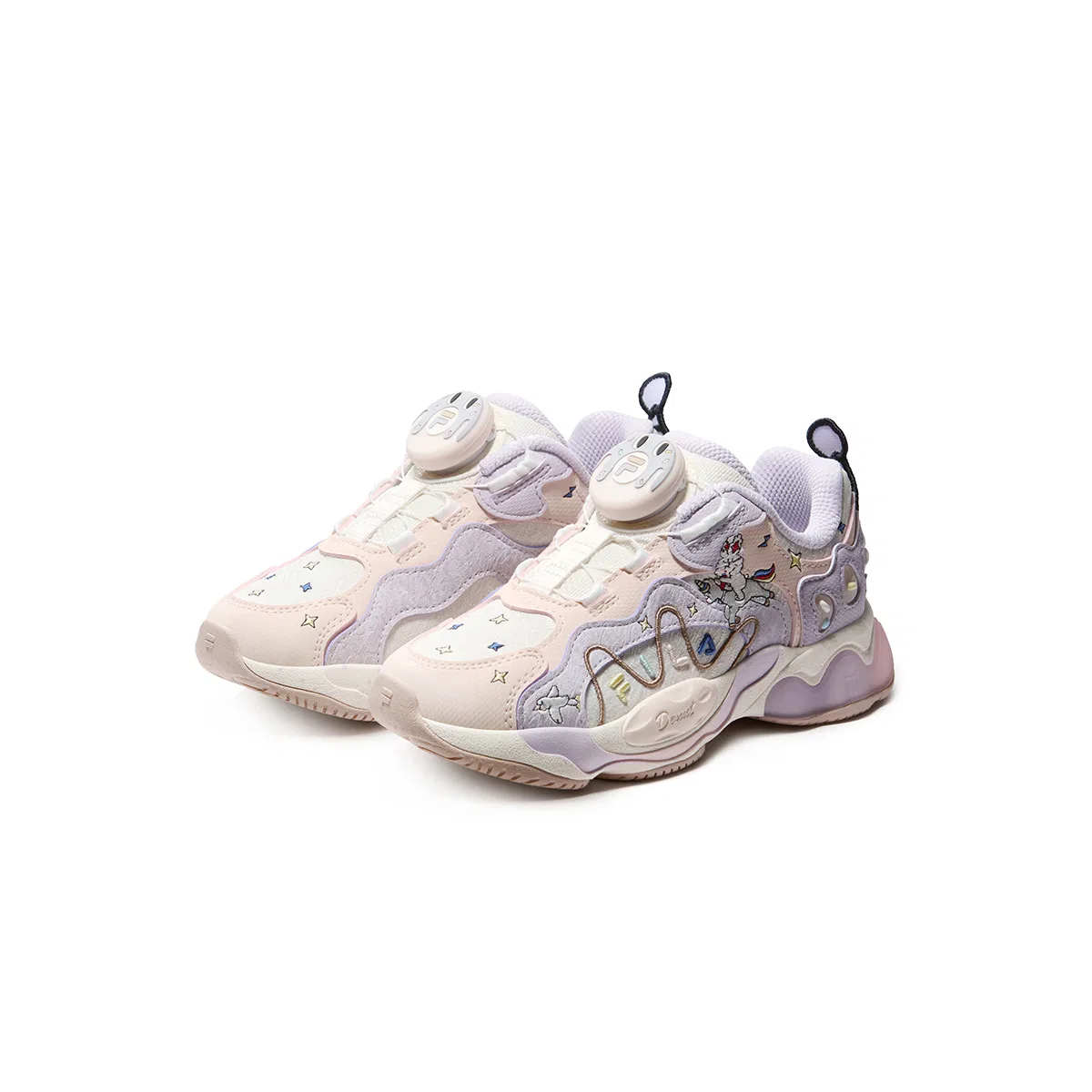 Детские кроссовки для тренировок FILA KIDS, Milk White/Griffin Pink — фото 4