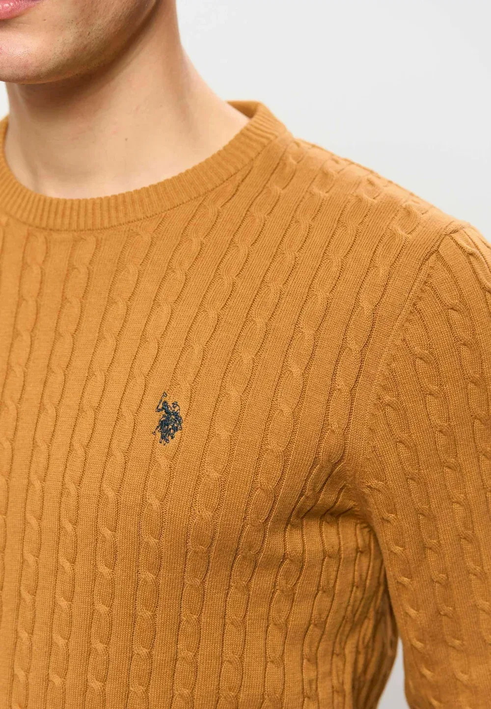 Свитер крупной вязки от Ummads U.S. Polo Assn., Brown Sugar — фото 4
