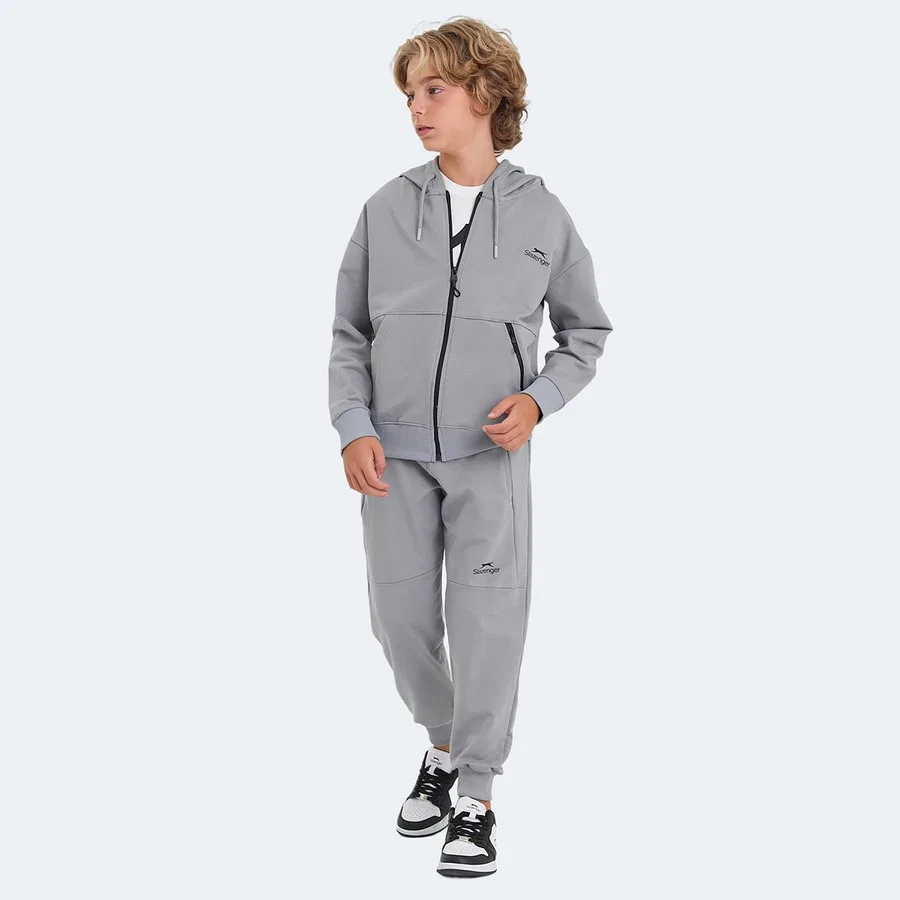 Детский спортивный костюм с капюшоном и карманами Local Slazenger, Черный — фото 3