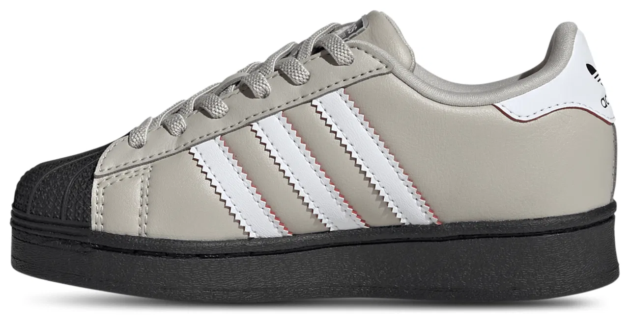 Детские кроссовки для мальчиков с LED-подсветкой Superstar adidas, Wonder Alumina/Footwear White/Wonder White — фото 2