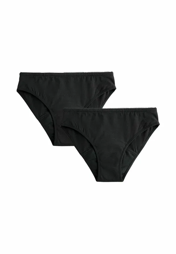 Комплект из 2 трусов бикини хлопок, модель 2 pack - bikini bottoms, Next Light, черный