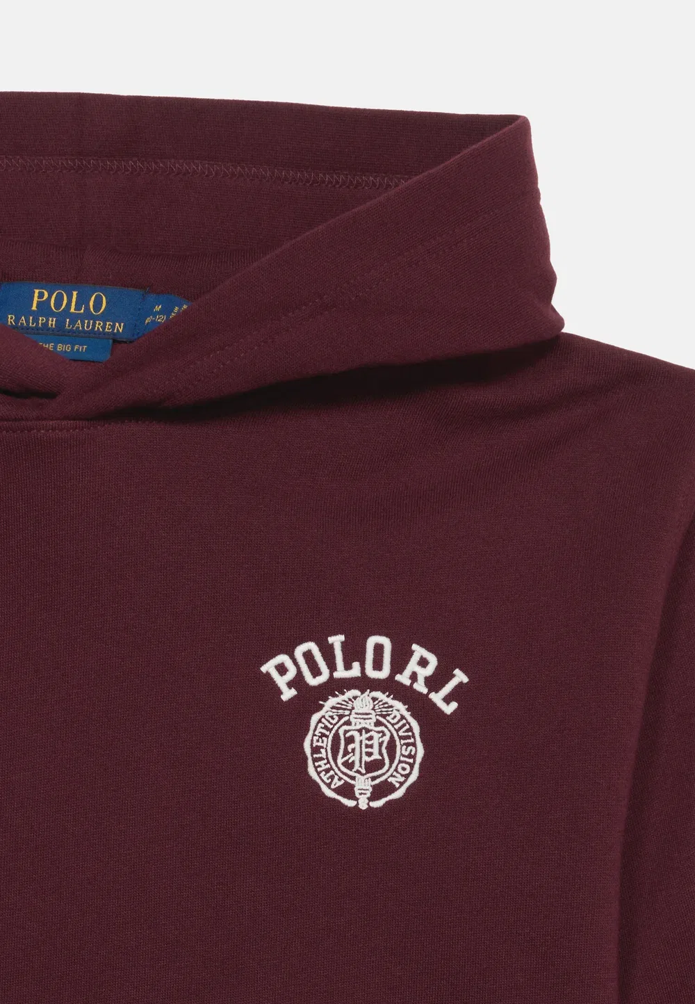 Толстовка с логотипом большого размера, размеры 7-14 лет - худи Polo Ralph Lauren, Rich Ruby — фото 4