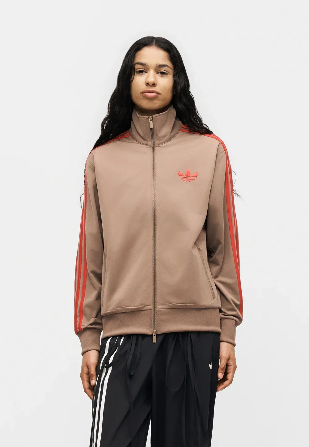 Свободная летняя куртка Firebird Adidas Originals, Khaki Six/Power Pink — фото 3