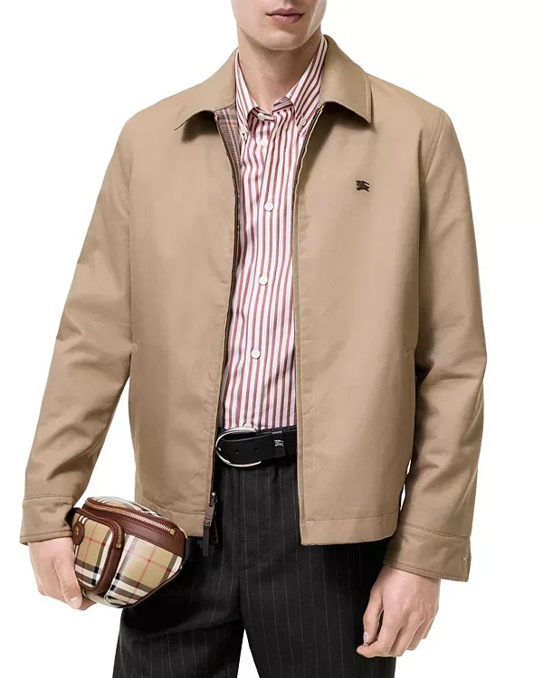 Мужская куртка из тропической габардины Harrington Модель Bloomsbury Burberry, Honey Beige
