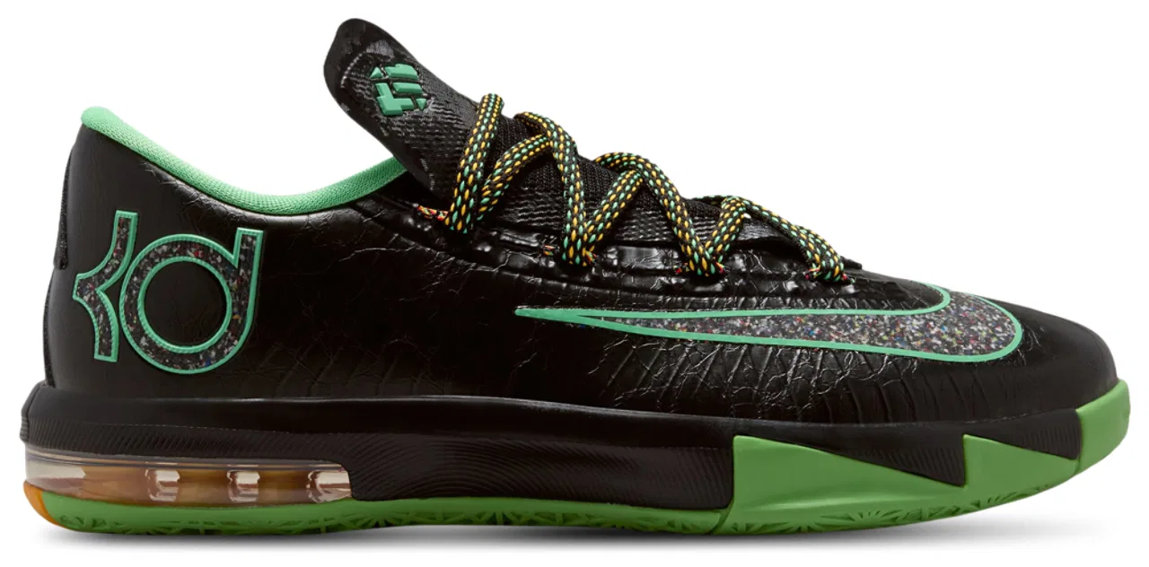 Баскетбольные кроссовки для мальчиков KD VI Nike, цвет Black/Lucid Green/Multi
