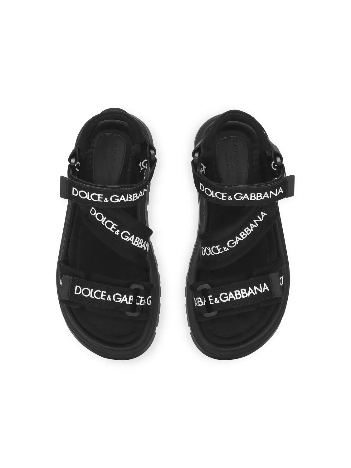 Брендированные сандали из груша Dolce & Gabbana, черный — фото 4