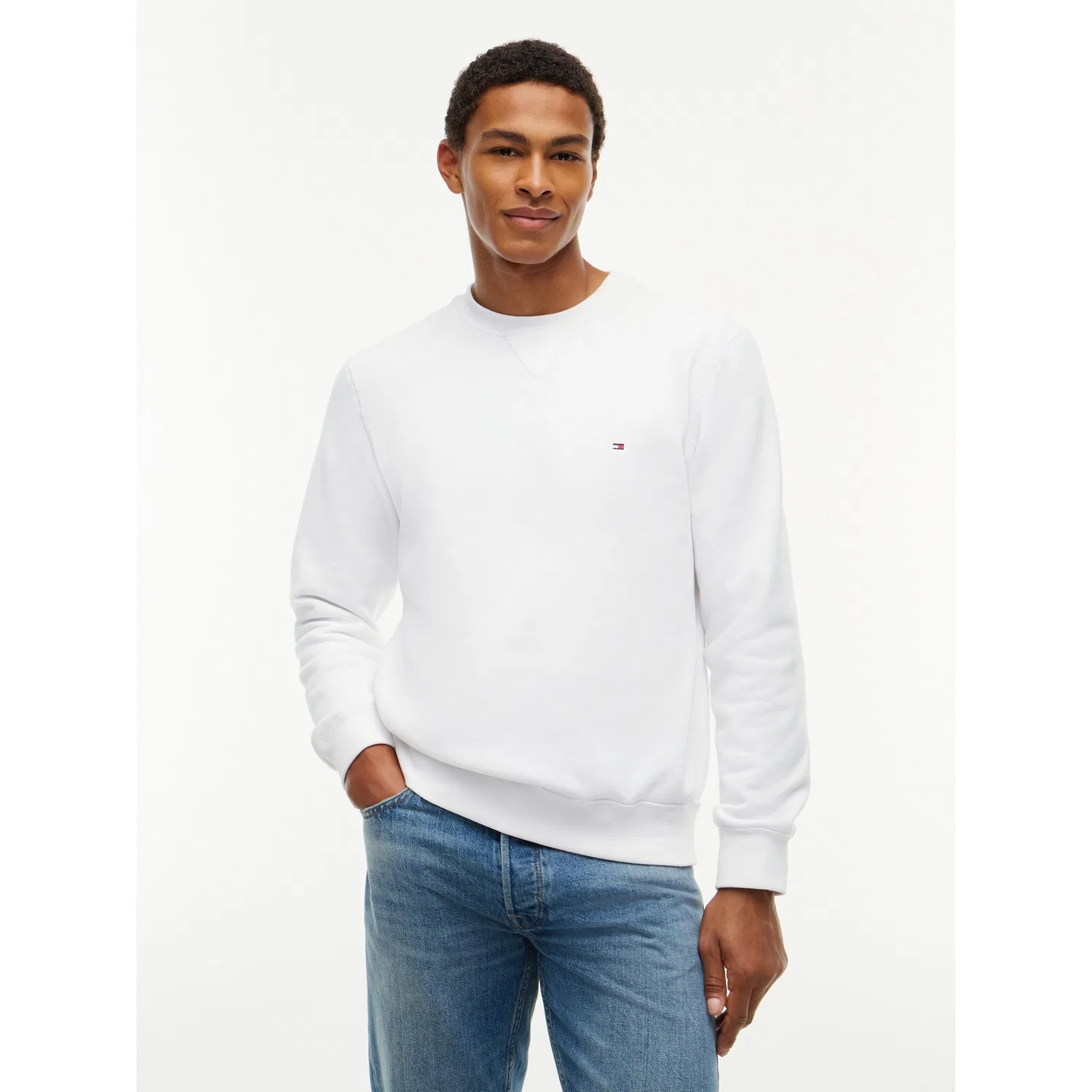 Мужской свитшот с круглым вырезом Essential Fleece Tommy Hilfiger, White