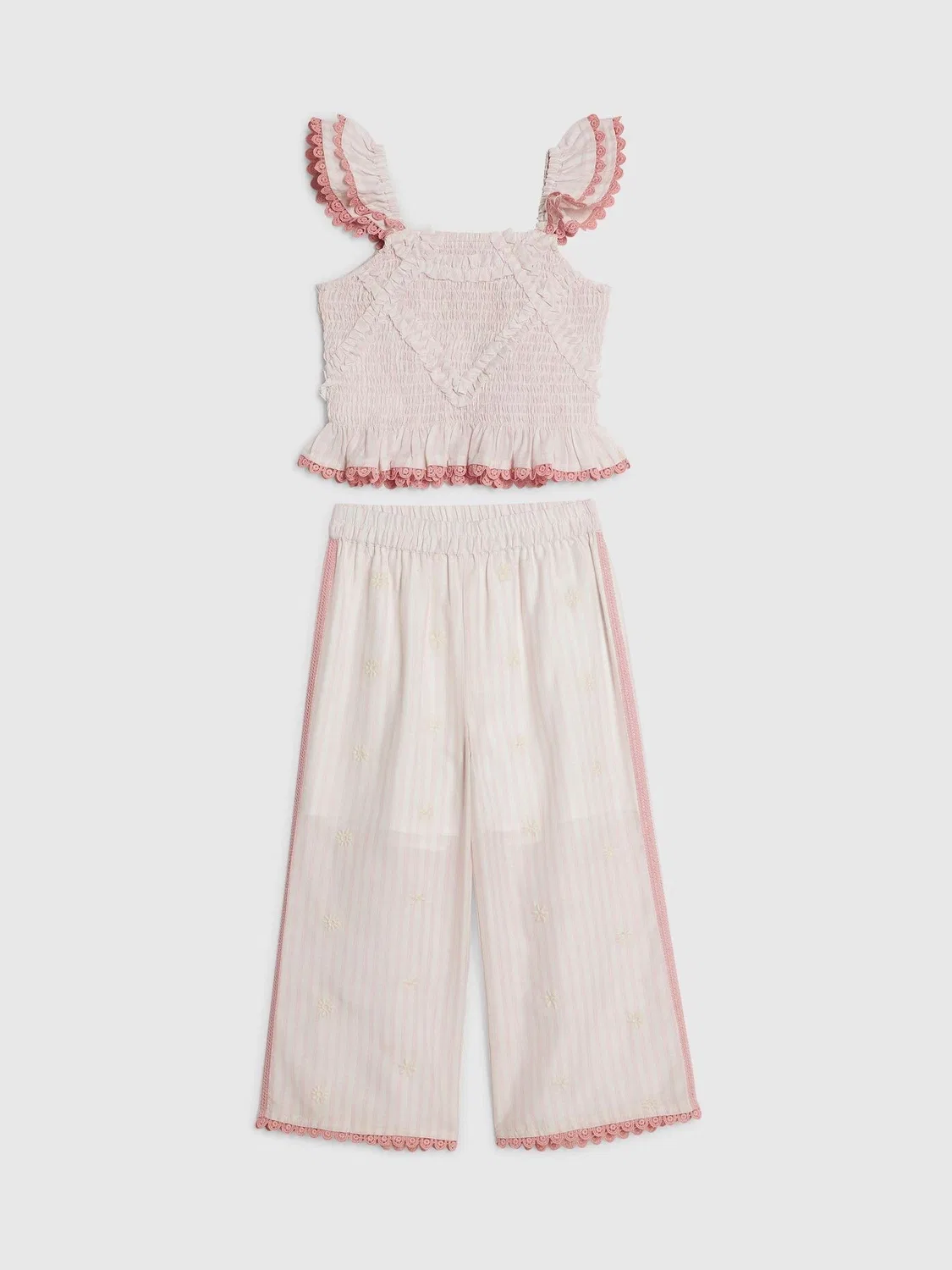 Комплект одежды с кружевной отделкой River Island, розовый