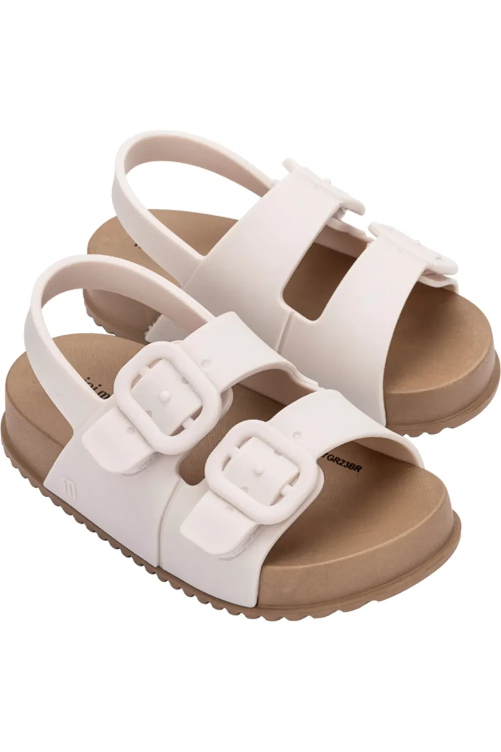 Сандалии детские с ремешком Mini Cozy Slingback Mini Melissa, коричневый/белый
