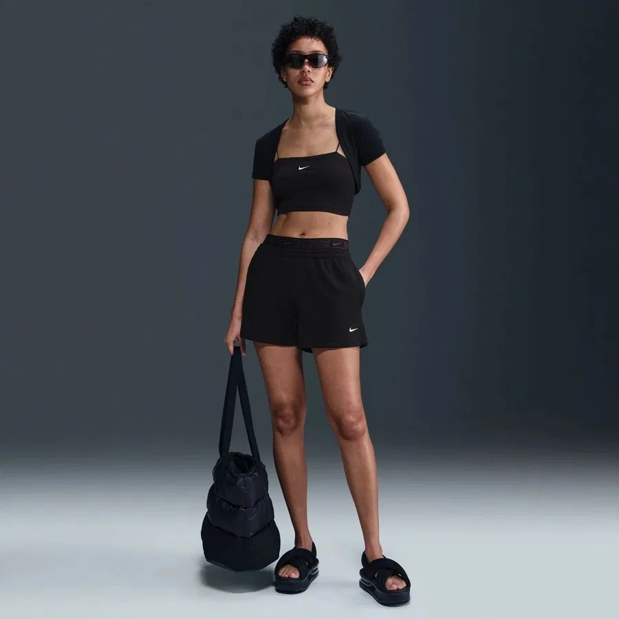 Шорты спортивные с принтом Nike Sportswear Chill Terry 4" Short, Черный — фото 4