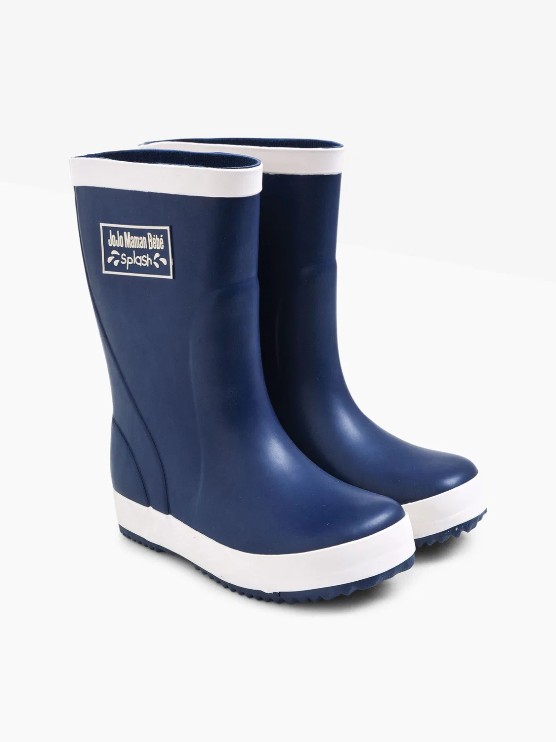 Резиновые сапоги с контрастной отделкой Jojo Maman Bébé, Navy Blue — фото 3