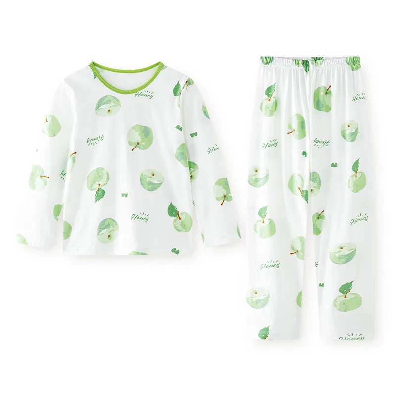 Детский комплект пижамы с принтом Red bean, Green Apple