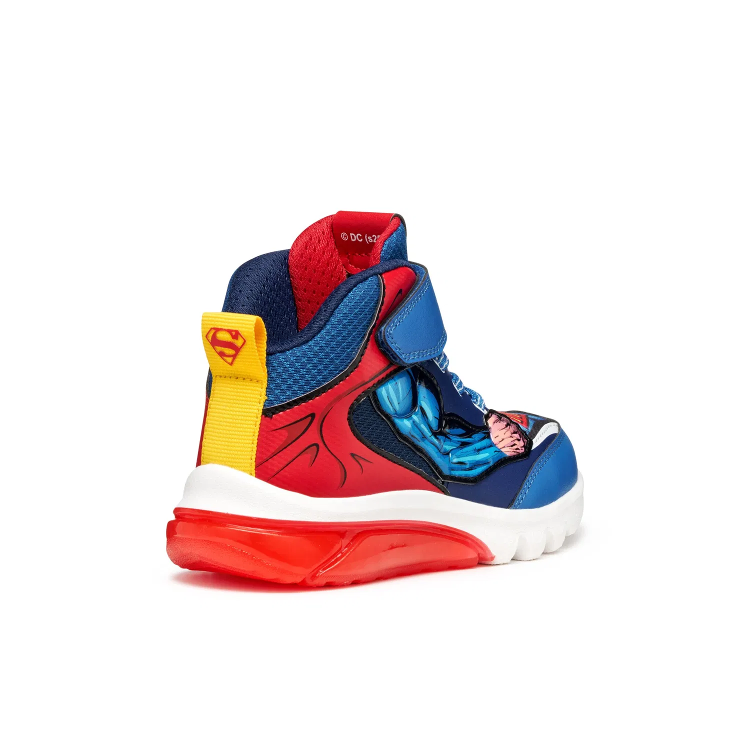 Детские кроссовки с подсветкой Superman Geox, Blue/Red — фото 4