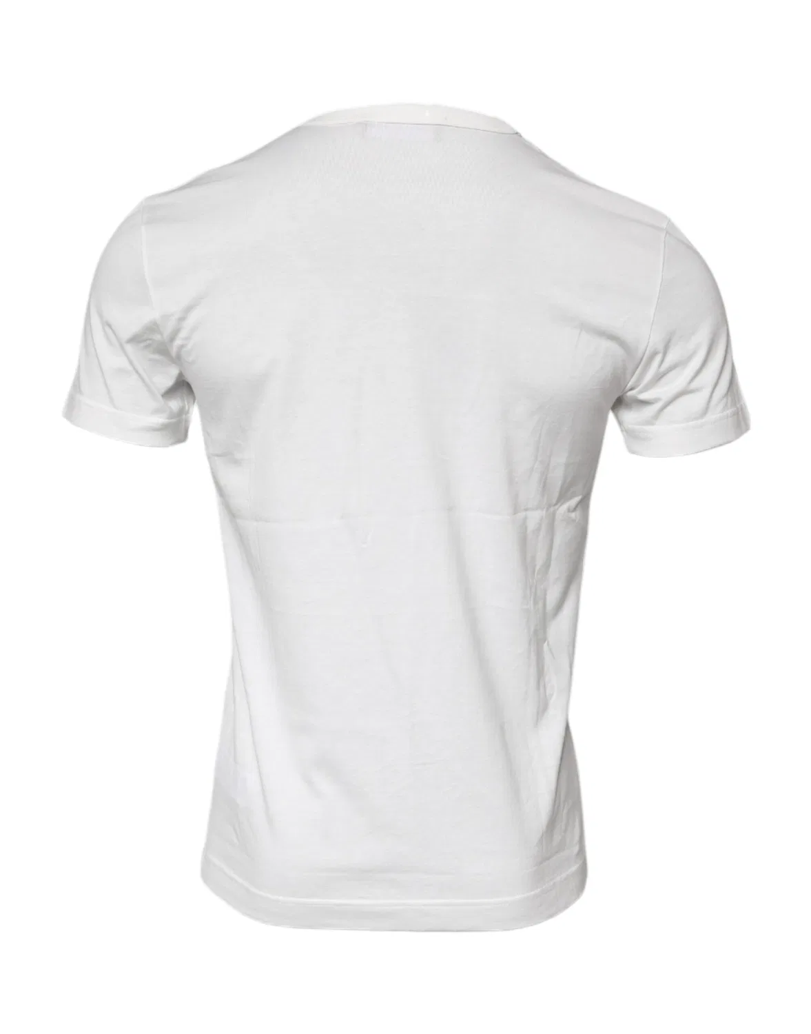 Мужская футболка с цветочной вышивкой White Cotton Logo Floral Crew Neck T-shirt Dolce & Gabbana, White — фото 4