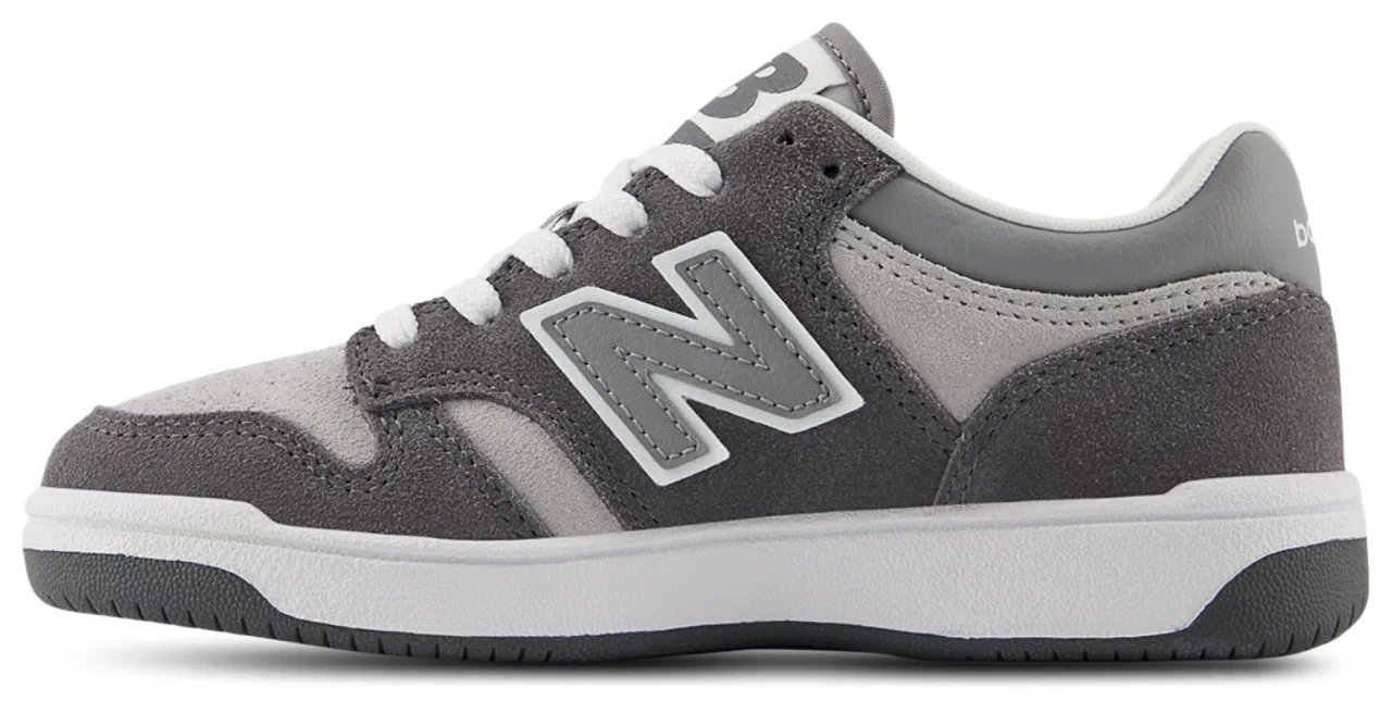 Детские кроссовки для мальчиков с кожаным верхом New Balance 480, Castlerock/Grey — фото 2
