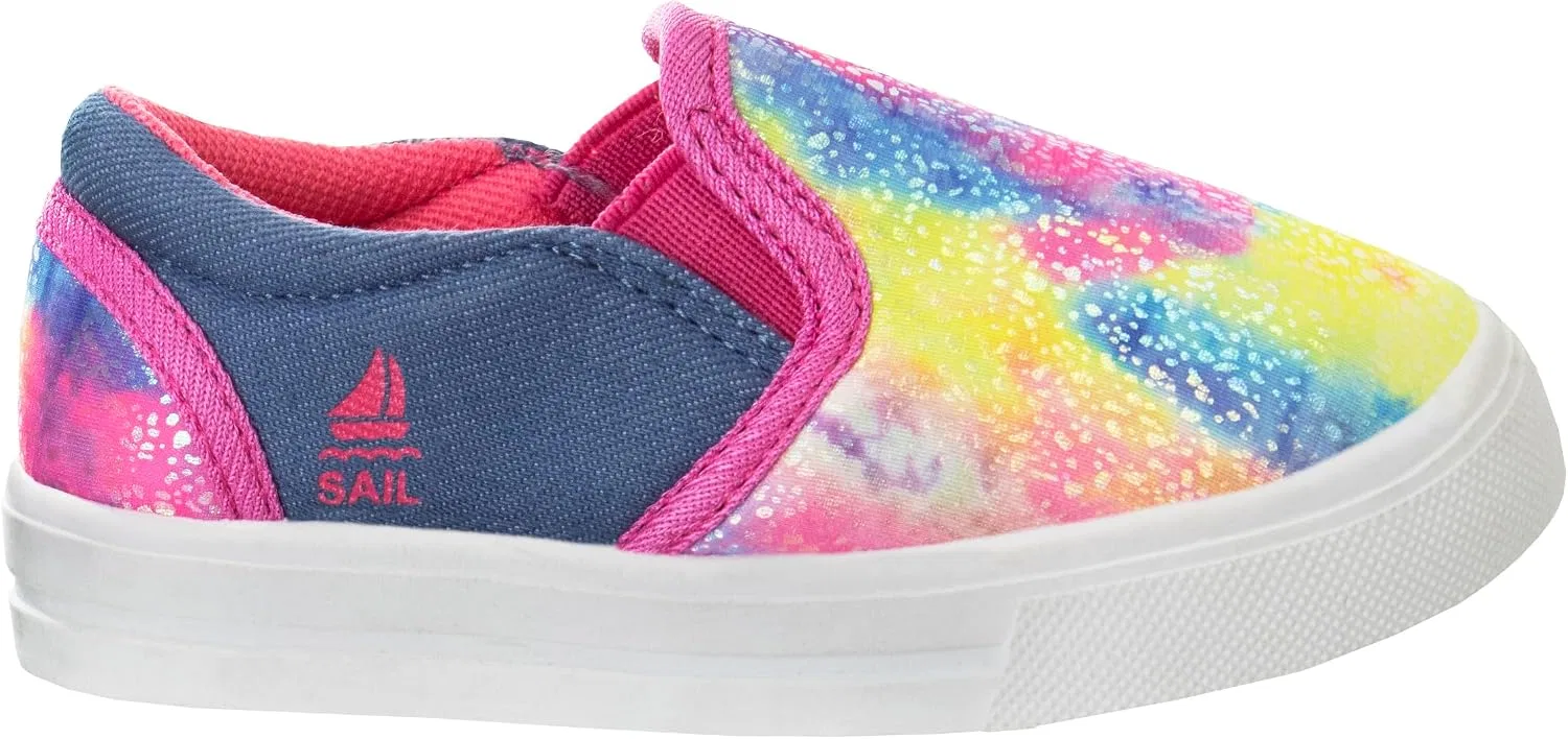 Детские кеды для девочек без шнуровки SAIL, Pink Denim — фото 2