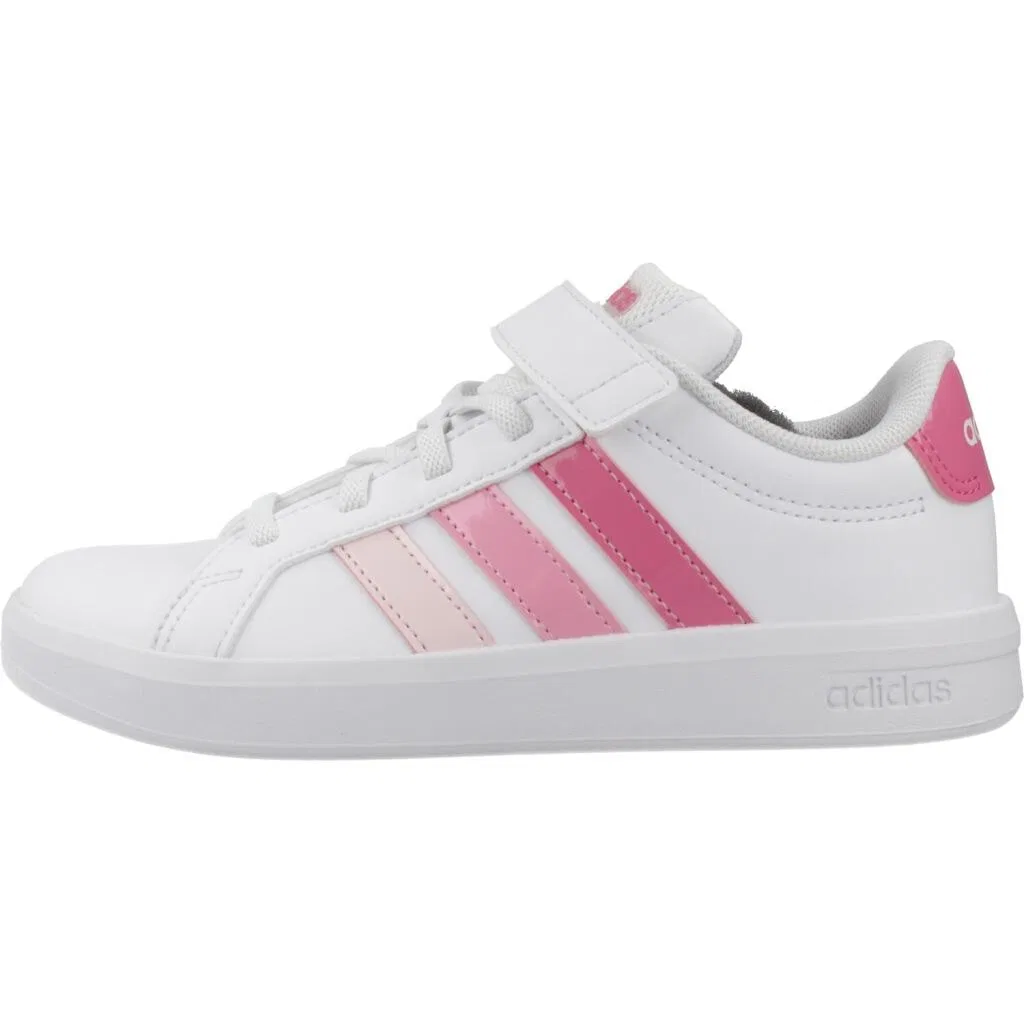 Детские кроссовки с эластичными шнурками Grand Court 3.0 El Adidas, Weiss — фото 2