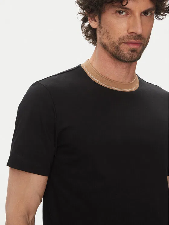 Футболка slim fit H-Tessler Boss, черный — фото 4